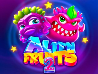 Uma imagem colorida e extravagante do jogo 'Alien Fruits 2', evocando a sensação de descoberta e a promessa de recompensas alienígenas.